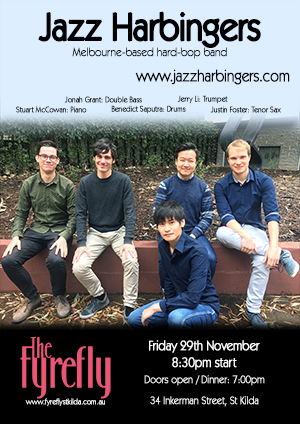 Jazz Harbingers gig at FyreFly - Nov 29, 2019