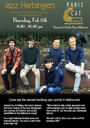 Jazz Harbingers gig at Paris Cat Jazz Club - Feb 6, 2020